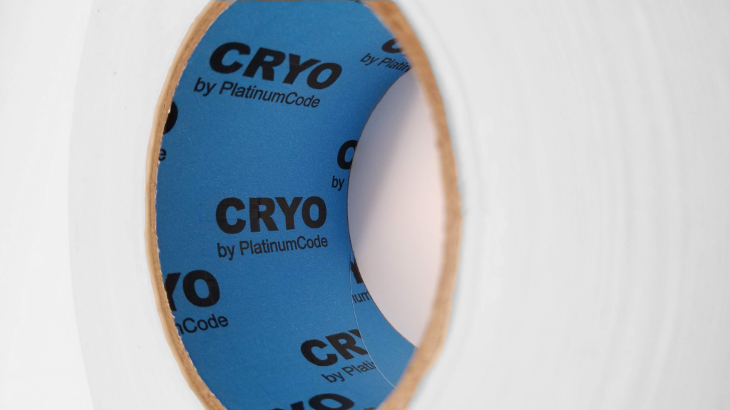 A roll of cryogenic labels by Caresfield