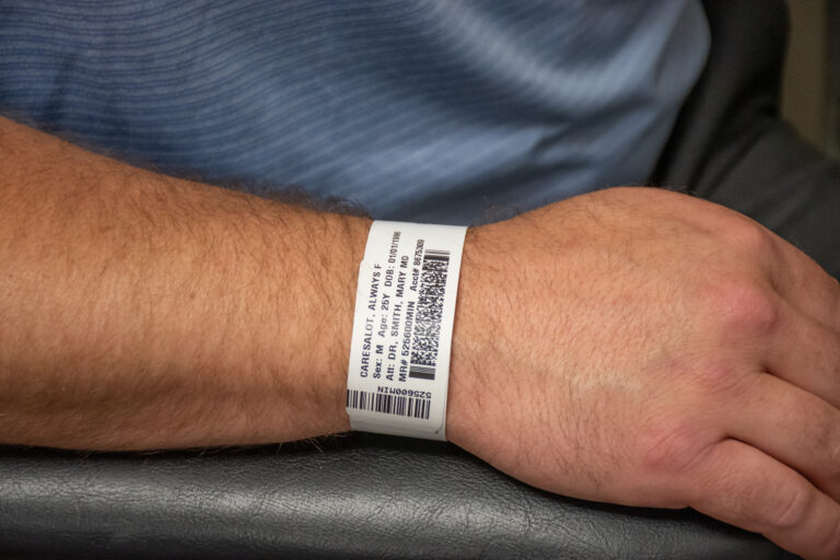 ID band on a patient