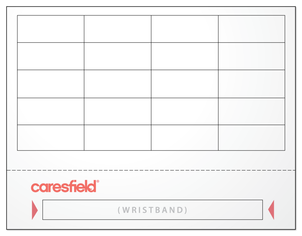 These laser patient identification bands are one of Caresfield's most popular options.  