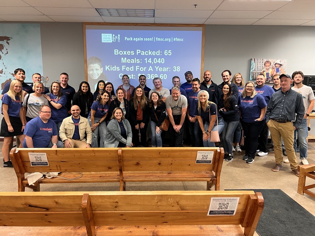 Caresfield team at Feed My Starving Children. 