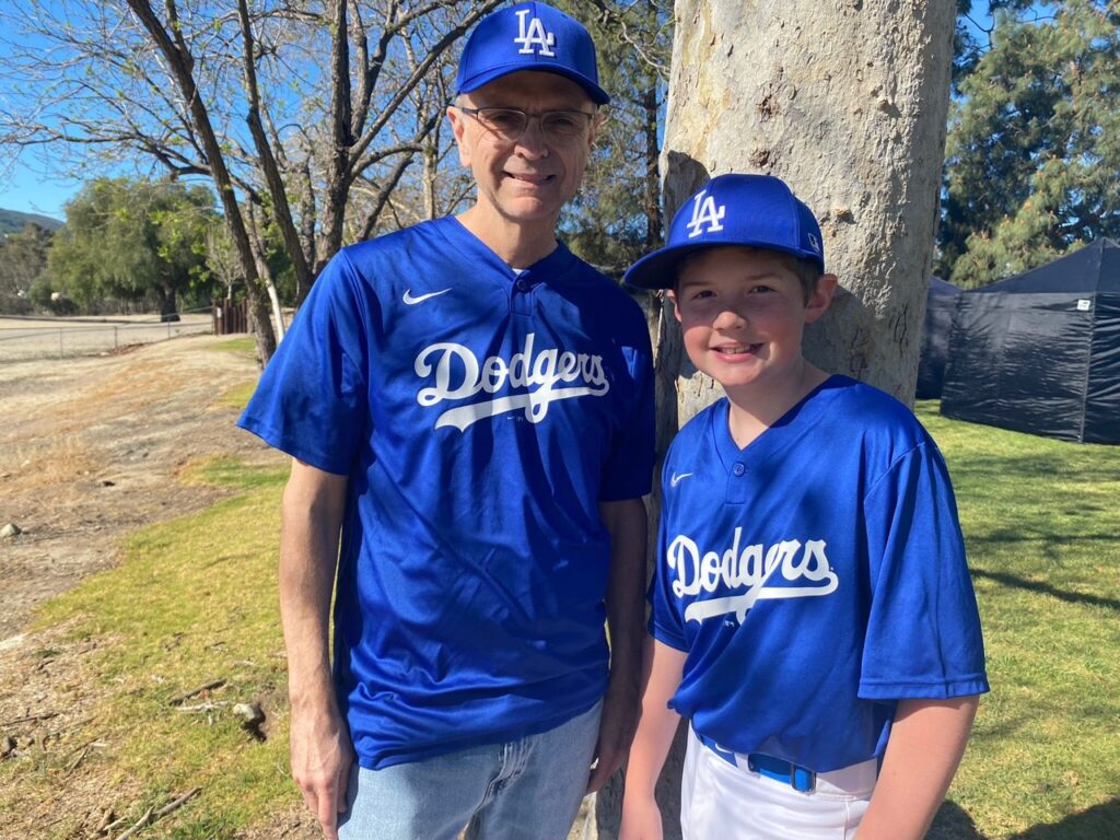 Ray Bernard with his grandson. 
