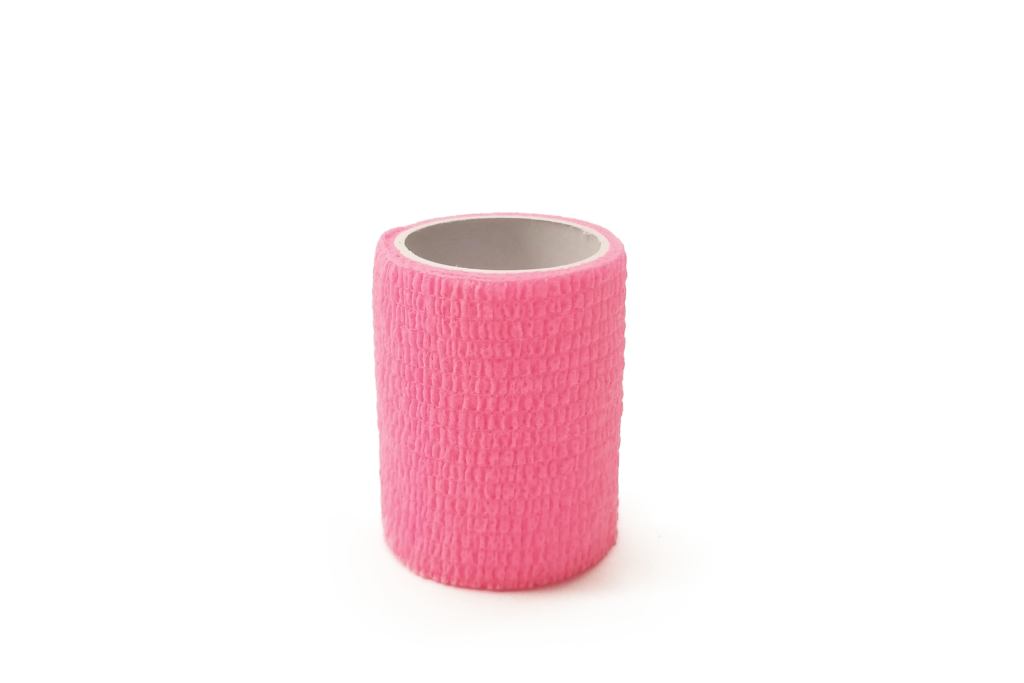 Pink cohesive bandage