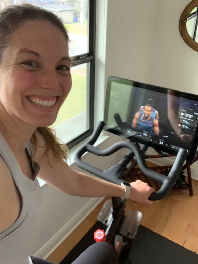 Stefanie in the spin4 crohn's and colitis cures ride. 