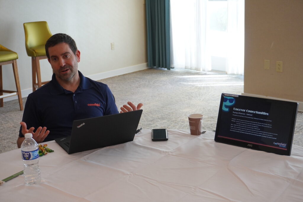 Jack Arduni leads a breakout on tourniquets.